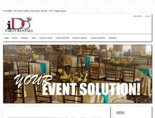 Tablet Screenshot of idopartyrentals.com